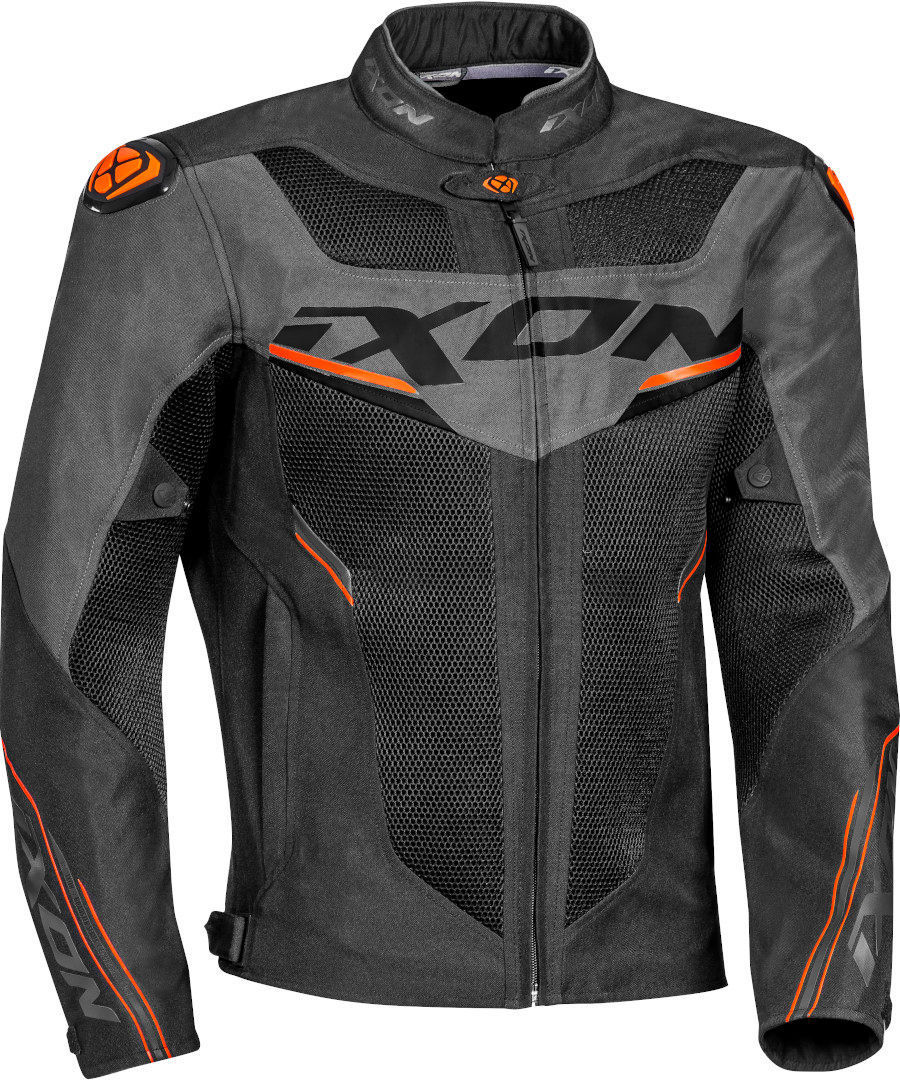 Ixon Draco Chaqueta textil para motocicletas - Negro Gris Naranja (L)