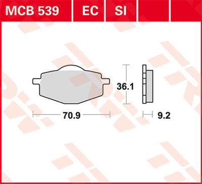 TRW Lucas Forro de freno MCB539 -