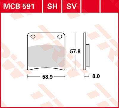 TRW Lucas Almohadilla de freno MCB591 -