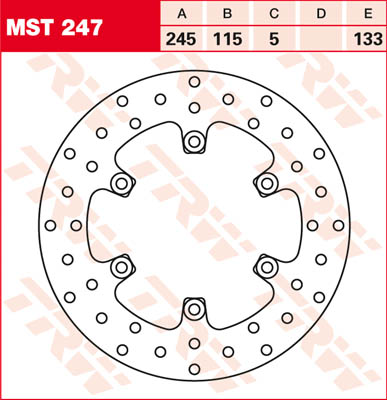 TRW Lucas Disco de freno MST247, rígido -