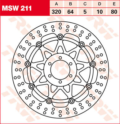 TRW Lucas Disco de freno MSW211, flotante -