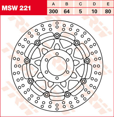 TRW Lucas Disco de freno MSW221, flotante -