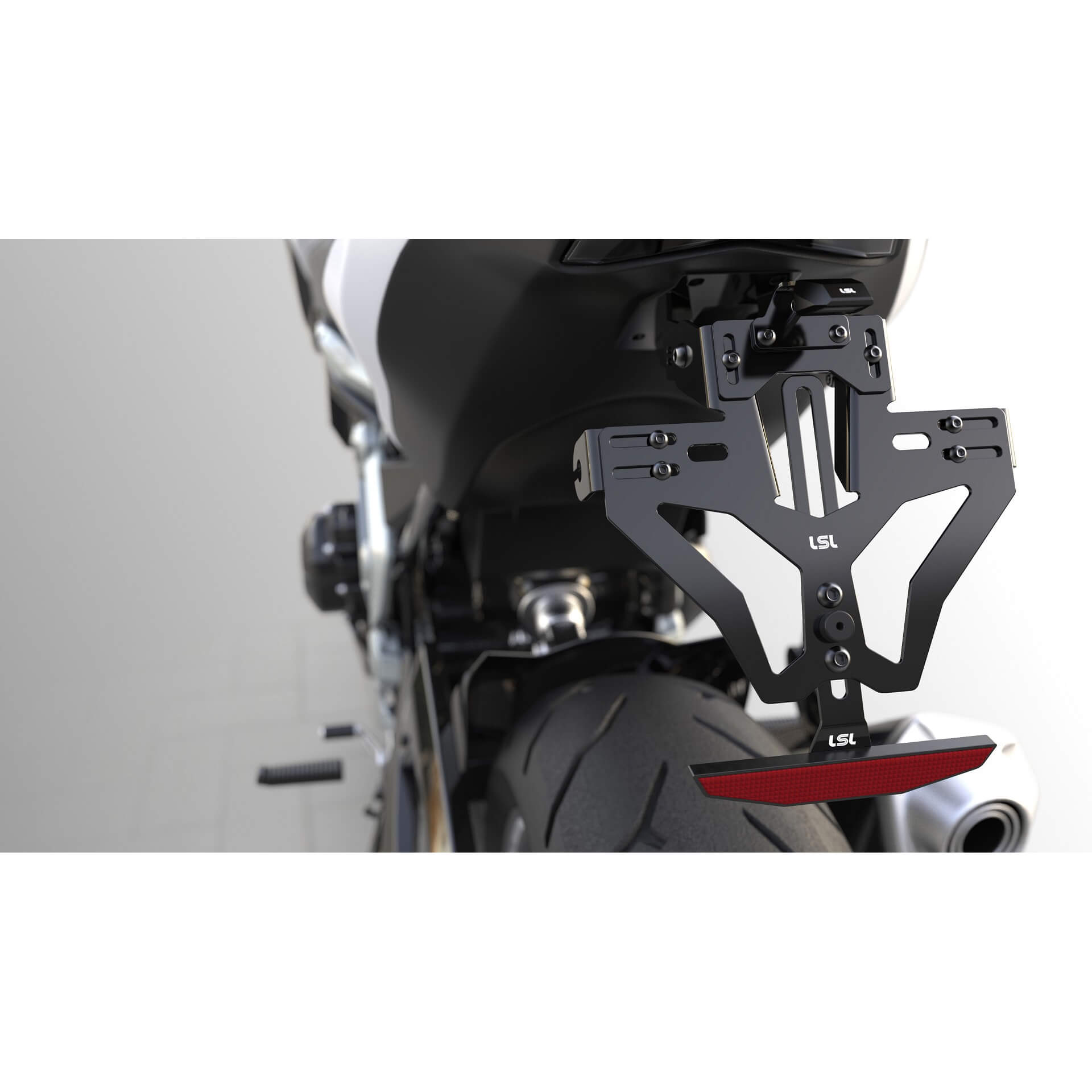 LSL MANTIS-RS PRO para Kawasaki ZX-6R 03-04 / Z 750 04-06 / Z 1000 03-06, incluida la iluminación de matrícula - Negro