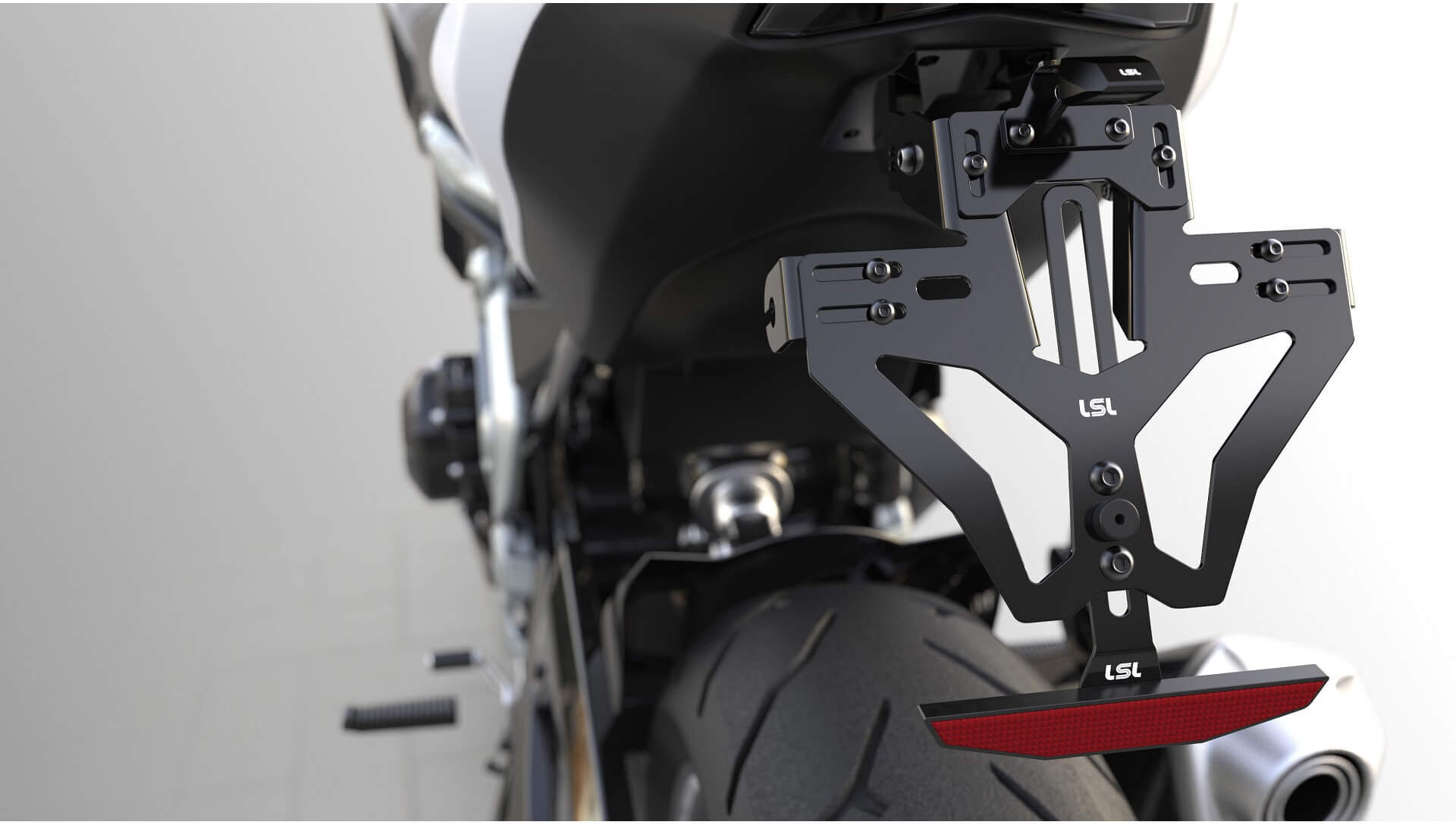 LSL MANTIS-RS PRO para Kawasaki Ninja 400/ Z 400, incluida la iluminación de matrícula - Negro