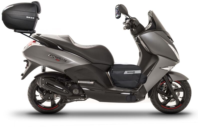 SHAD TOP MASTER PEUGEOT CITY STAR 125i/200i Conexión en mayúsculas - Negro