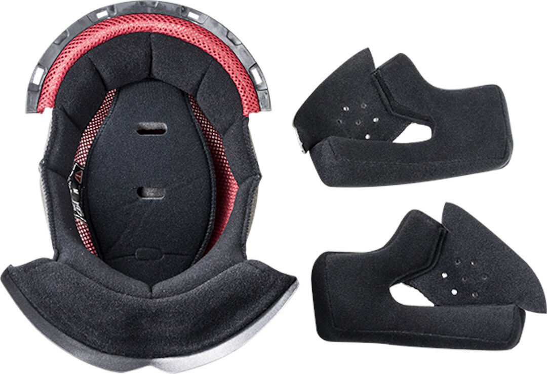 LS2 FF353 Rapid Forro interior &almohadillas para mejillas - Negro Rojo (L)