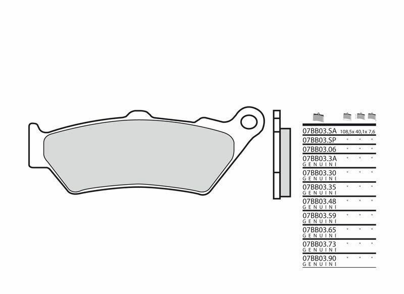 Brembo S.p.A. Pastillas de freno Metal sinterizado vintage - 07BB0359 -