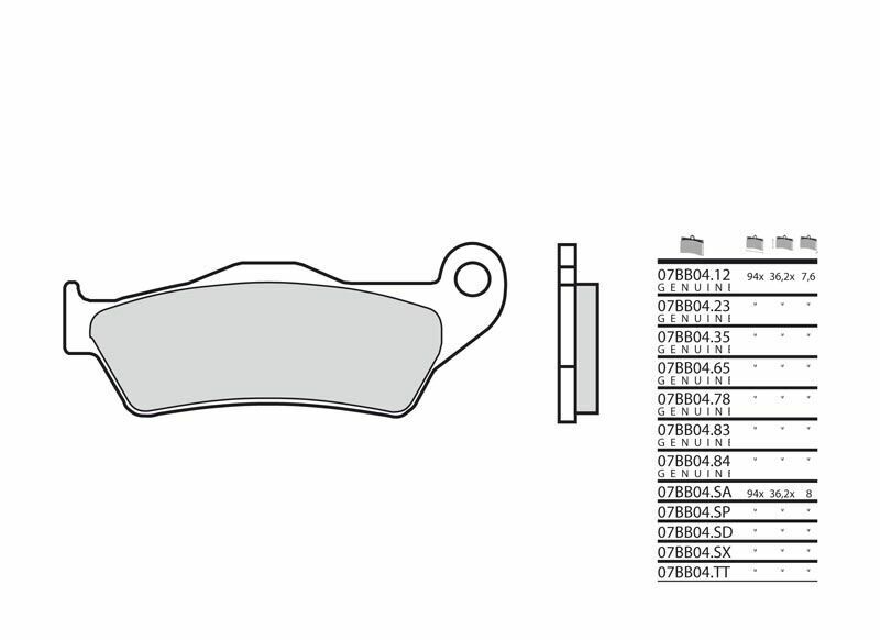 Brembo S.p.A. Pastillas de freno Vintage metal sinterizado - 07BB0483 -