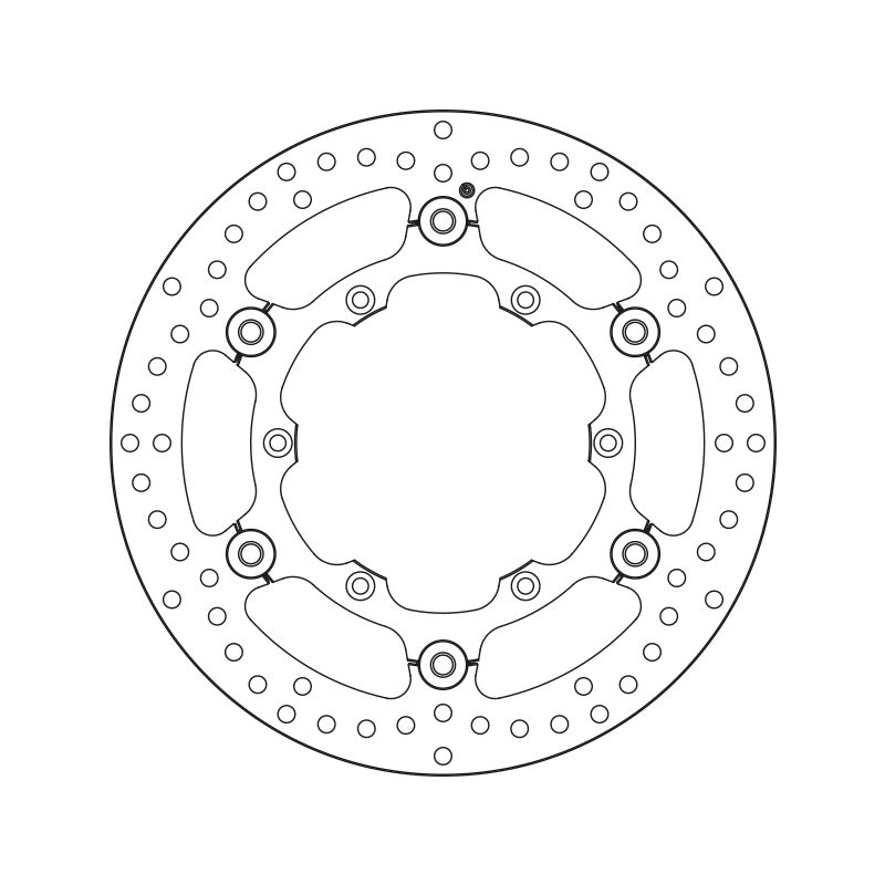 Brembo S.p.A. Disco de freno flotante redondo Serie Oro -