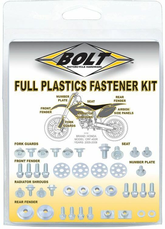 Bolt Kit de tornillos de plástico de acero inoxidable Yamaha YZ/WR -