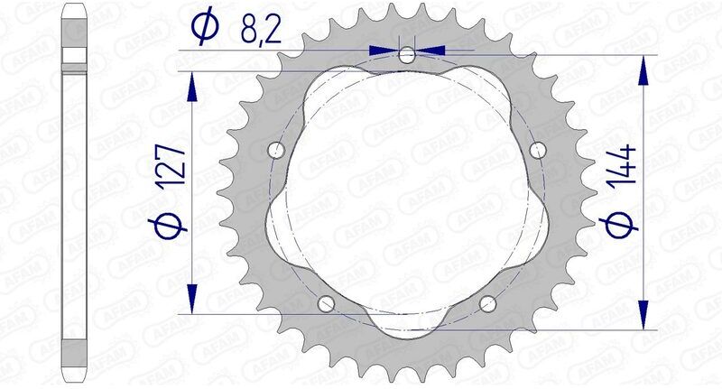 AFAM Corona  Aluminio  51607 - 520 -  (225 cm)