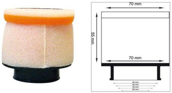 TWIN AIR Filtro de aire cilíndrico Ø40mm - 158972 -