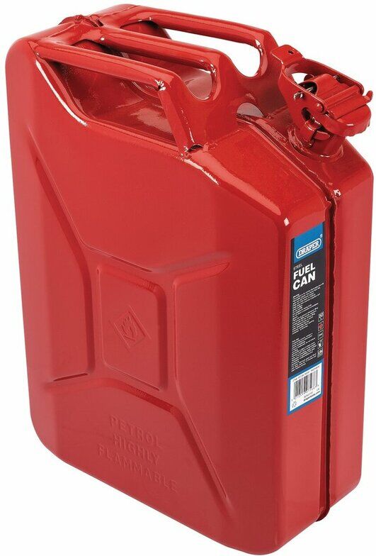 Draper Lata de combustible de acero - rojo 20L -  (10 mm)