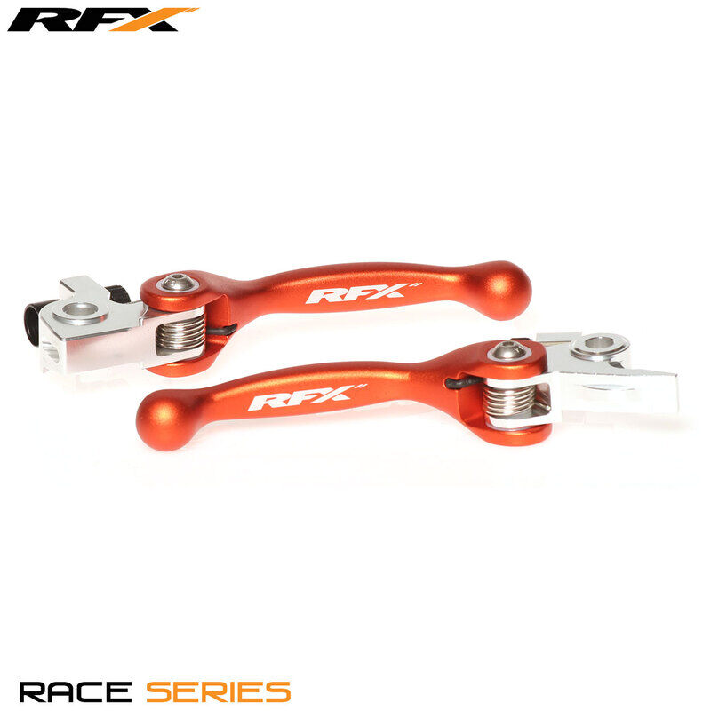 RFX Juego de manetas flexibles forjadas para carreras (naranja) -