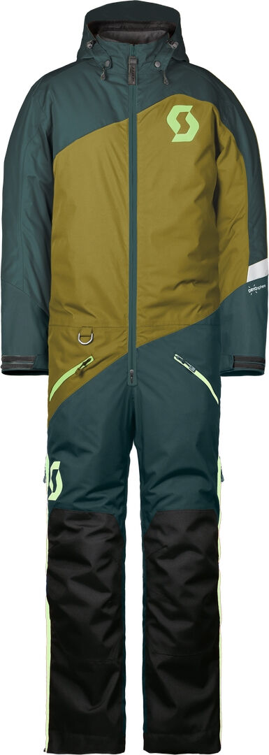 Scott DS Dryo Junior Traje de moto de nieve juvenil de una pieza - Verde Azul (M)