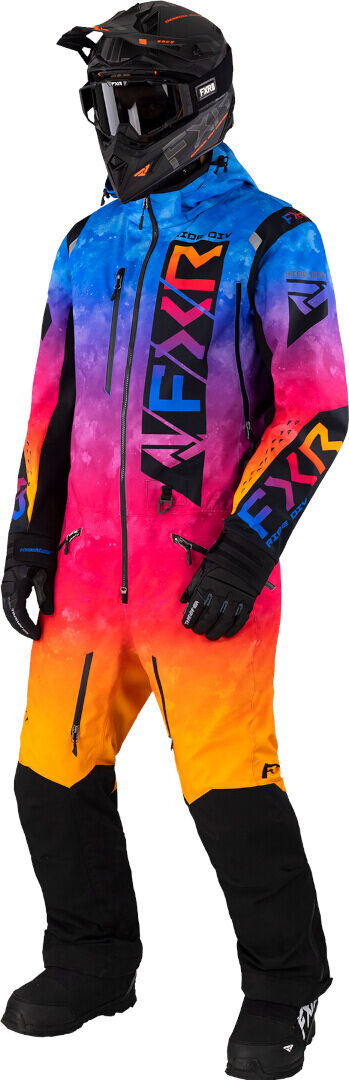 FXR Helium Lite 2023 Traje de moto de nieve de una pieza - Negro Multicolor