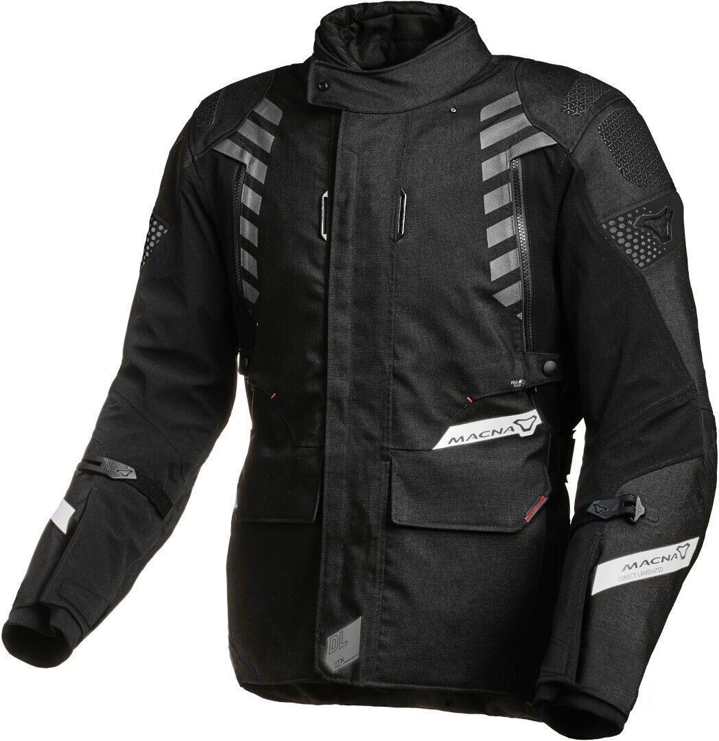 Macna Ultimax chaqueta textil impermeable para motocicletas - Negro (M)