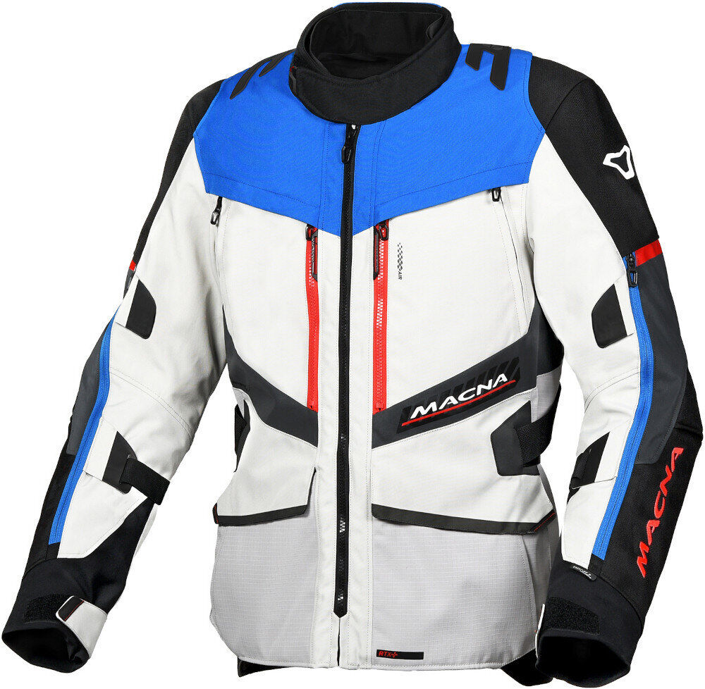 Macna Domane chaqueta textil impermeable para motocicletas - Gris Azul (L)