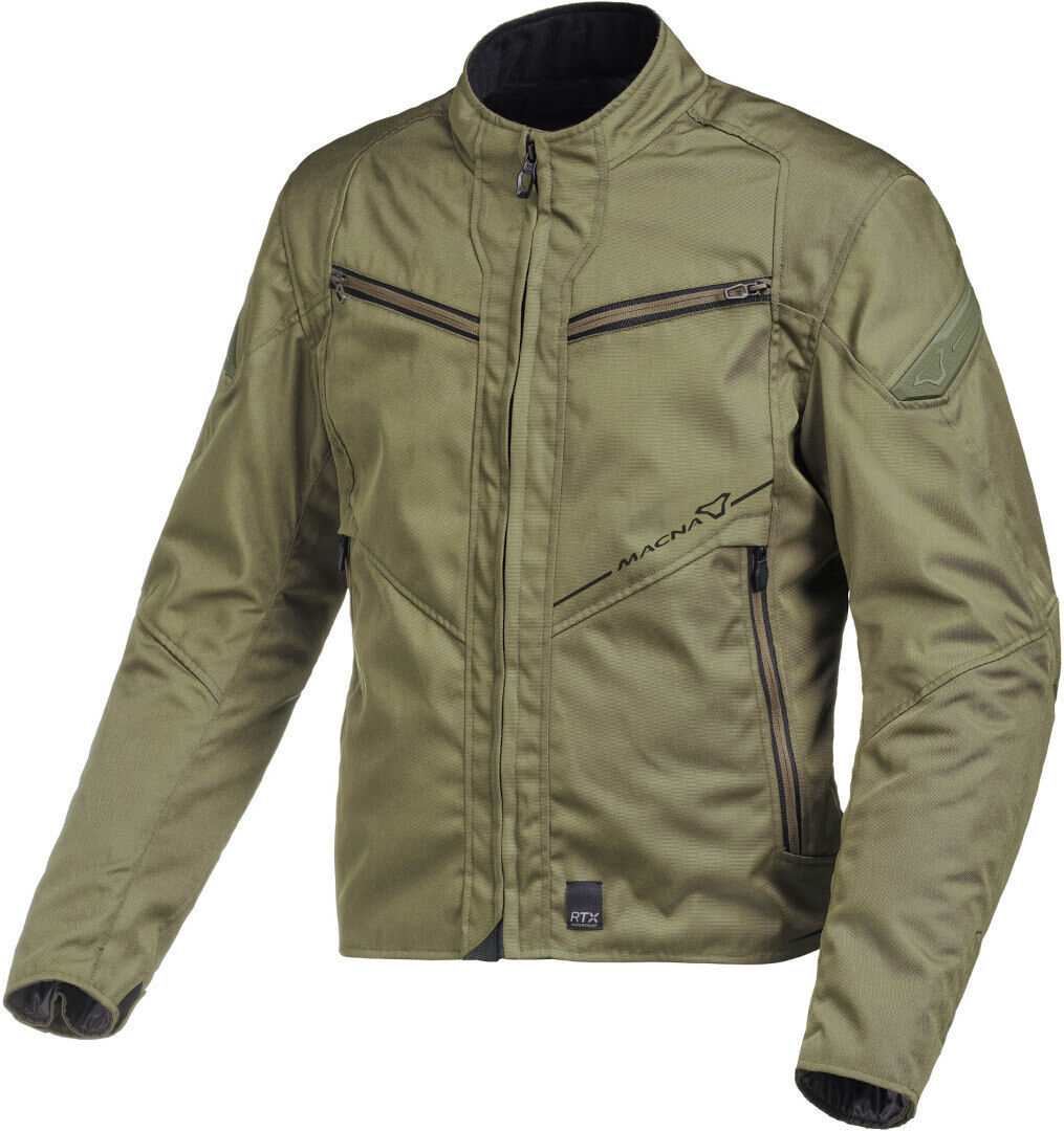 Macna Solute chaqueta textil impermeable para motocicletas - Verde (L)