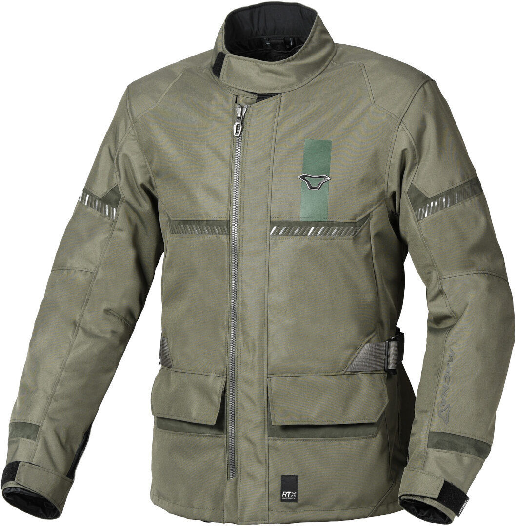 Macna Signal chaqueta textil impermeable para motocicletas - Verde (L)