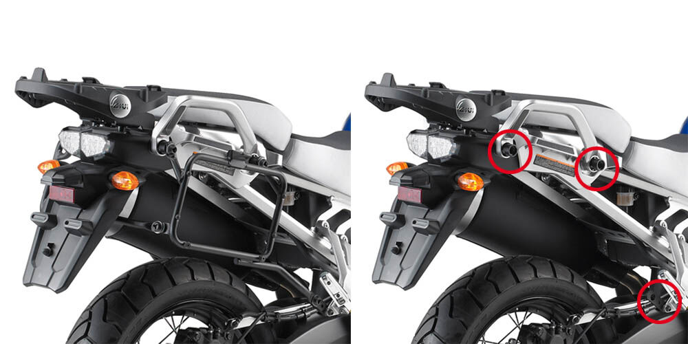 GIVI Soporte de caja lateral  extraíble para estuche monoclave para diferentes modelos yamaha (ver descripción) -