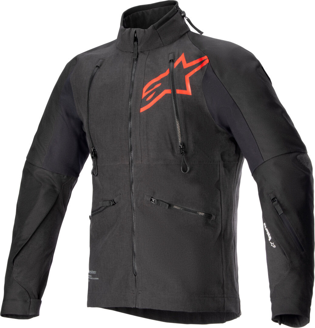 Alpinestars Hyde XT Stretch Drystar XF chaqueta textil impermeable para motocicletas - Negro Rojo (L)