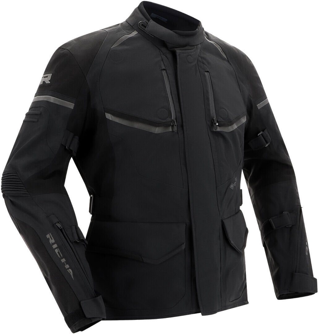 Richa Atlantic 2 Gore-Tex chaqueta textil impermeable para motocicletas - Negro (L)