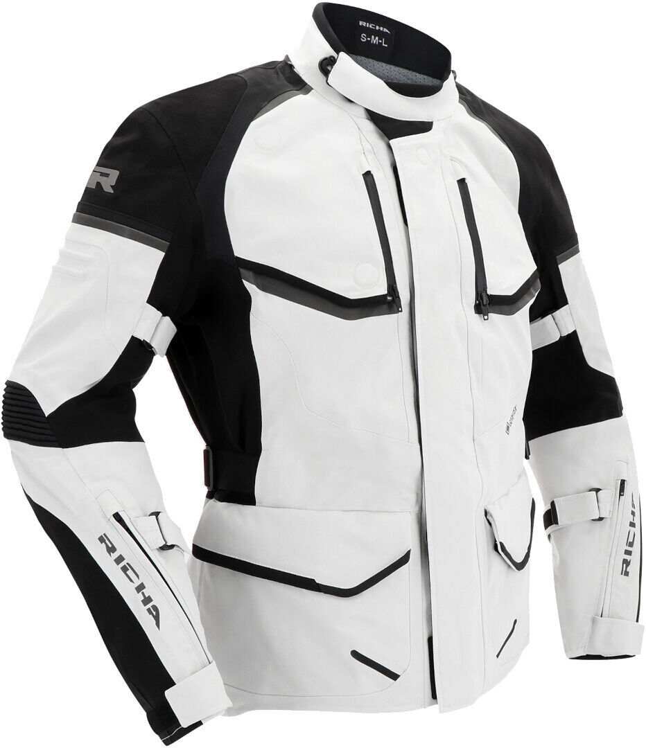 Richa Atlantic 2 Gore-Tex chaqueta textil impermeable para motocicletas - Negro Gris (L)