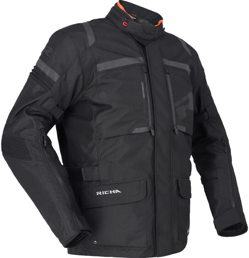 Richa Brutus Gore-Tex chaqueta textil impermeable para motocicletas - Negro (L)