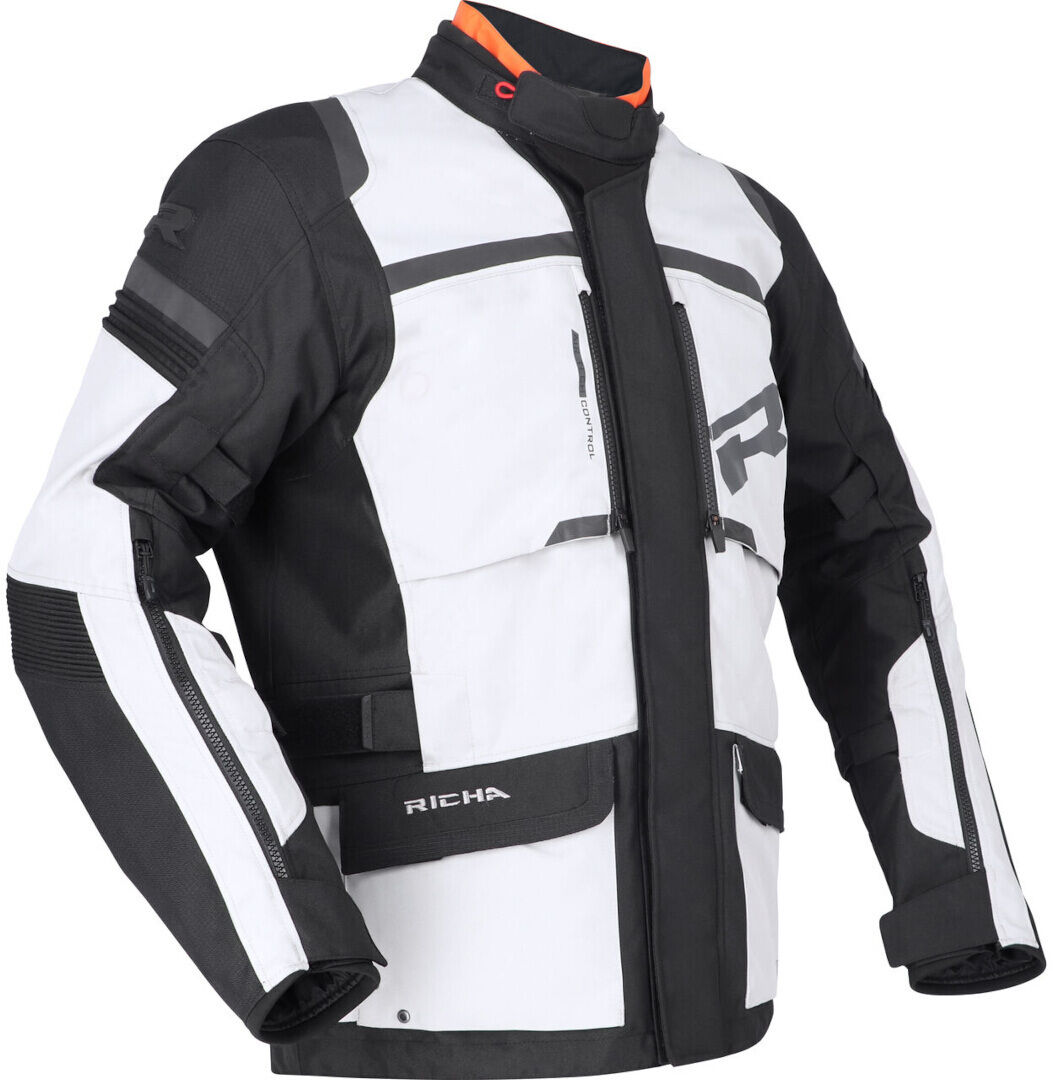 Richa Brutus Gore-Tex chaqueta textil impermeable para motocicletas - Negro Gris (L)