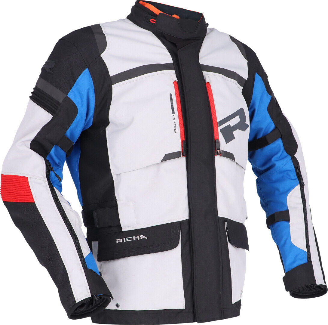 Richa Brutus Gore-Tex chaqueta textil impermeable para motocicletas - Gris Azul (4XL)