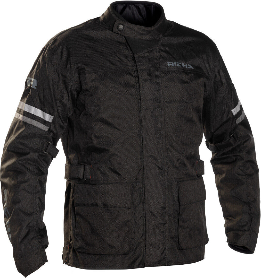 Richa Buster Long chaqueta textil impermeable para motocicletas - Negro (XL)