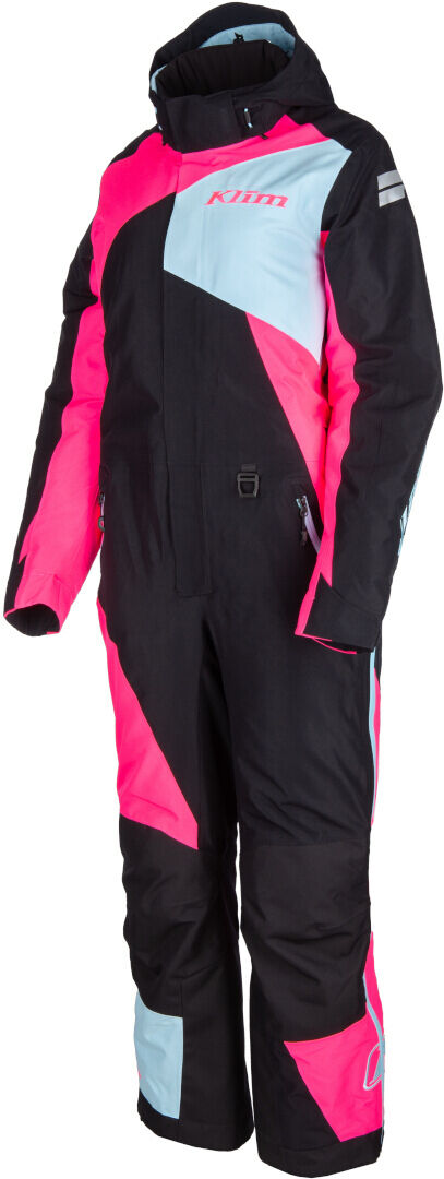 Klim Vailside Traje de moto de nieve de una pieza para mujer - Negro Rosa Azul (L)