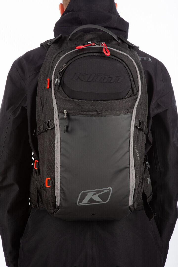 Klim Krew 22 Mochila para motos de nieve - Negro