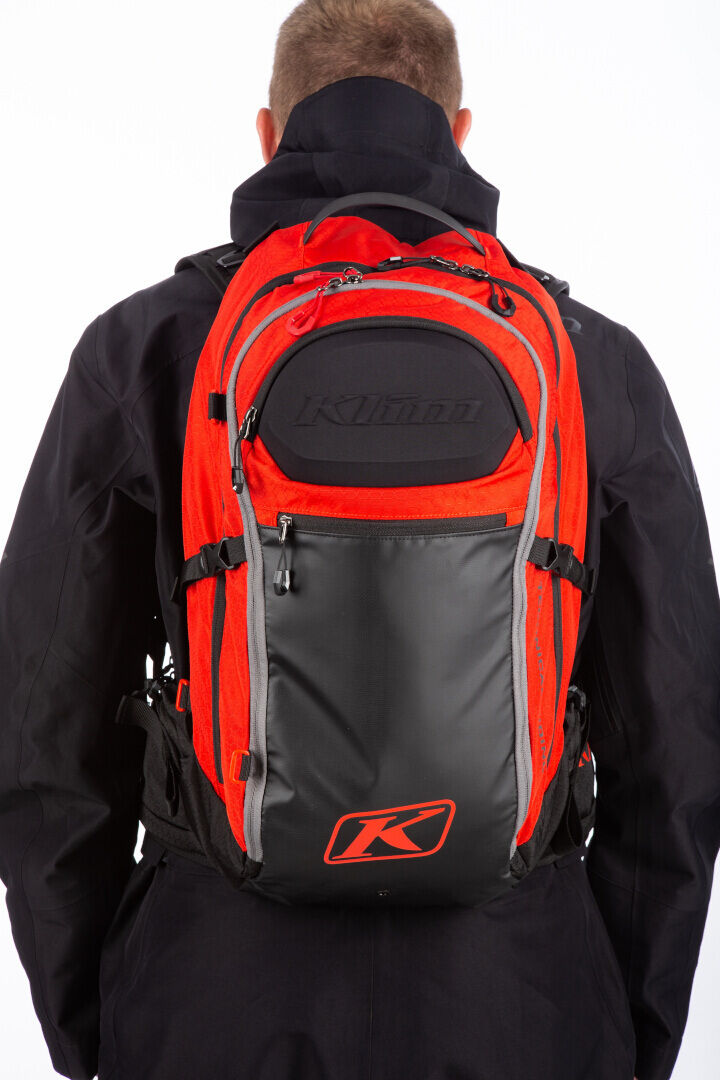 Klim Krew 22 Mochila para motos de nieve - Negro Rojo