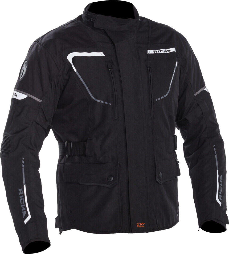 Richa Phantom 2 chaqueta textil impermeable para motocicletas - Negro (12XL)