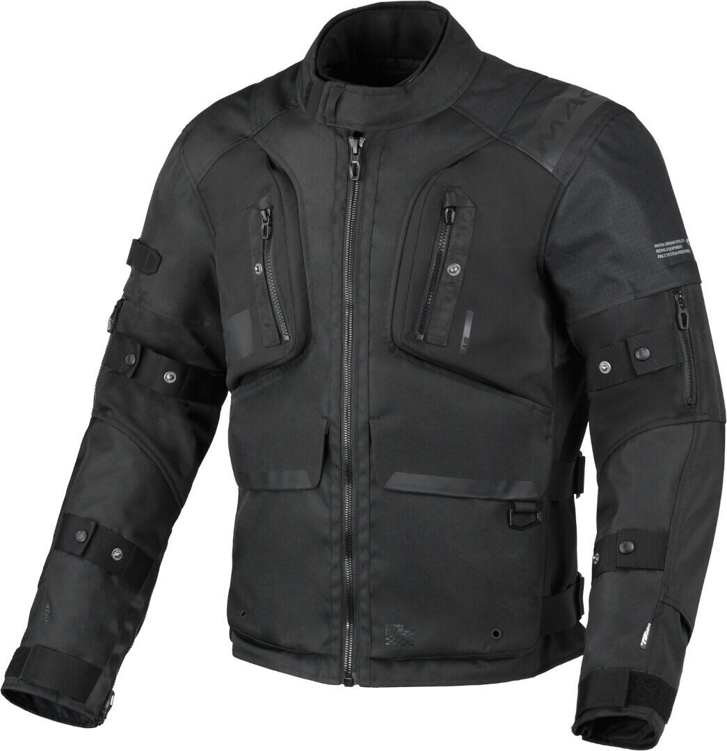 Macna Higera Solid chaqueta textil impermeable para motocicletas - Negro