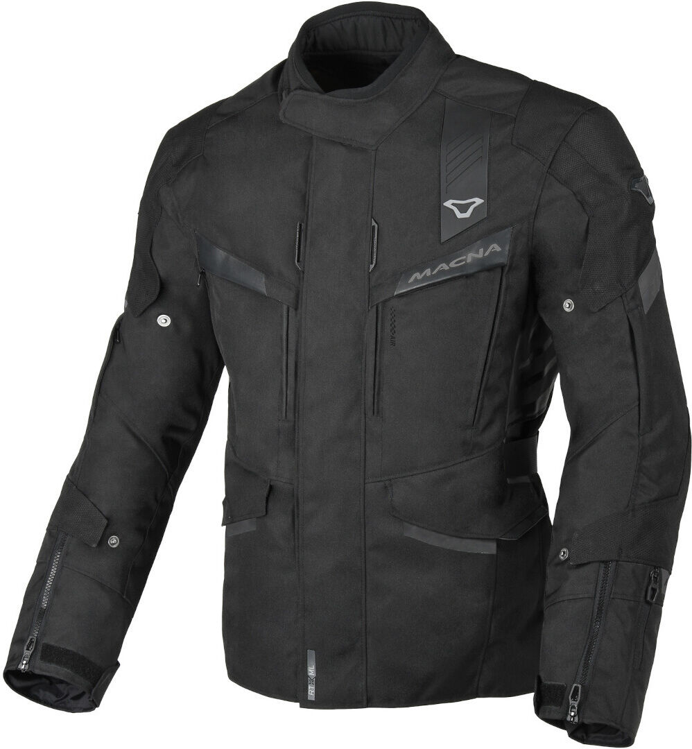 Macna Zastro Solid chaqueta textil impermeable para motocicletas - Negro (L)