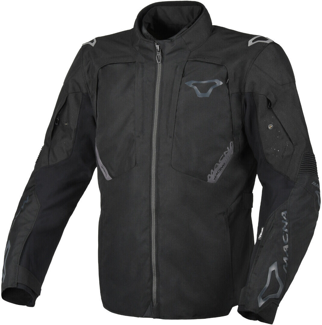 Macna Notch Solid chaqueta textil impermeable para motocicletas - Negro (3XL)