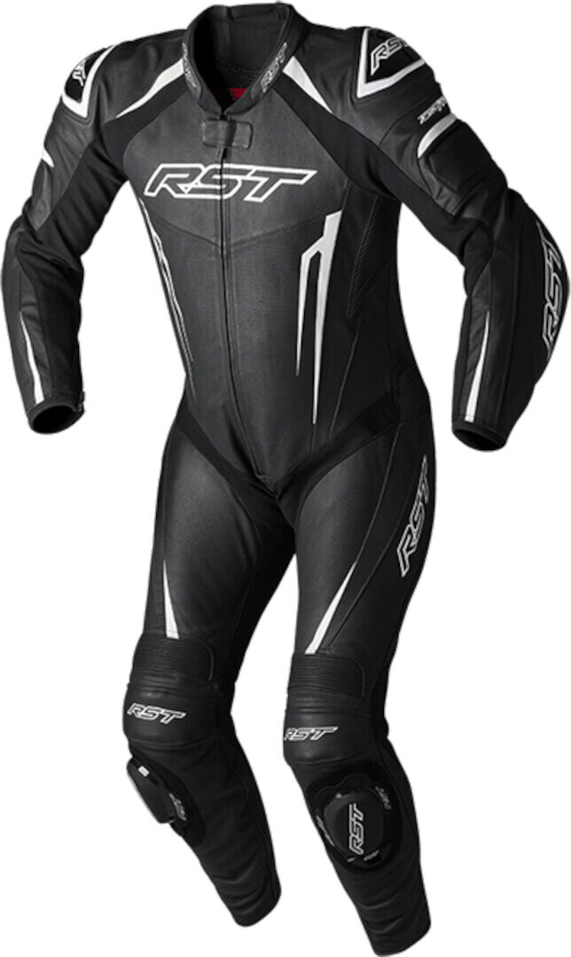 RST Tractech EVO 5 Traje de cuero de moto de una pieza - Negro Blanco (L)