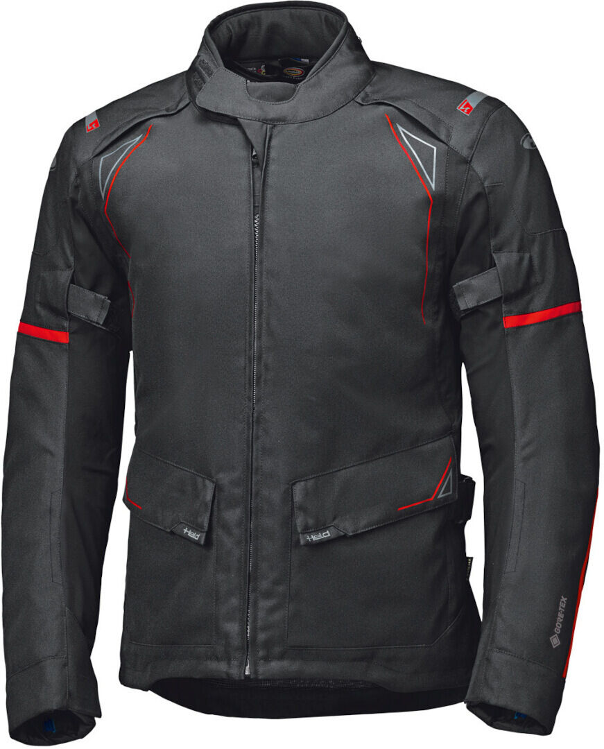Held Savona ST chaqueta textil impermeable para motocicletas - Negro Rojo (4XL)