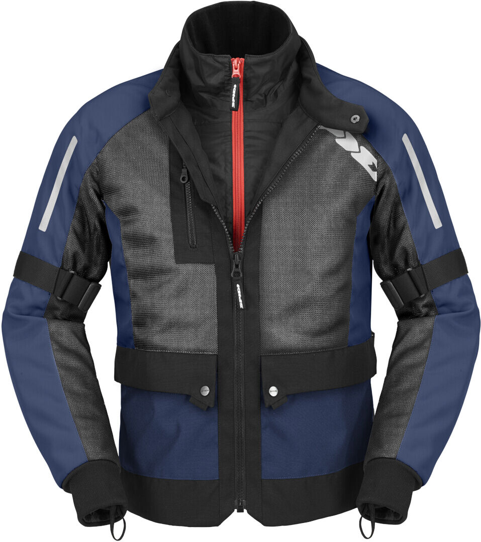 Spidi Net H2Out chaqueta textil impermeable para motocicletas - Negro Azul (L)