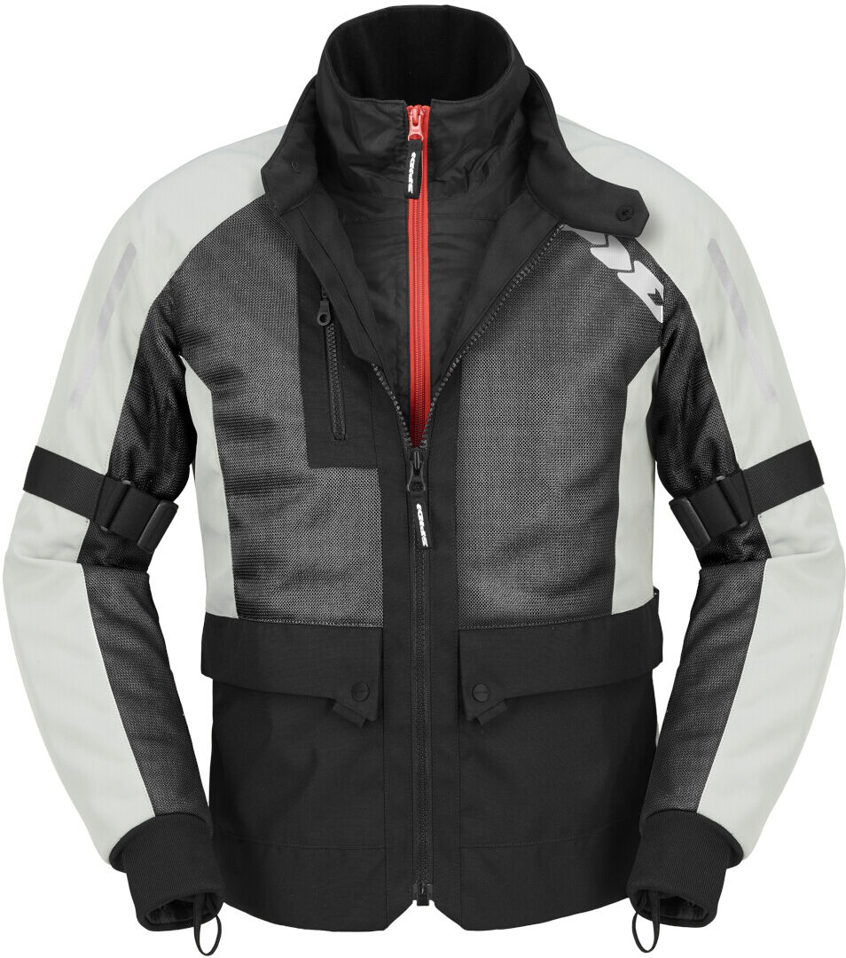 Spidi Net H2Out chaqueta textil impermeable para motocicletas - Negro Blanco (S)