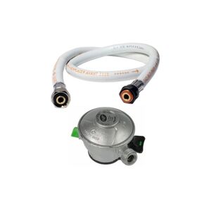 KEMPER Pack tuyau gaz 1.00 m + Detendeur Butane clip Quick-On Valve Diam 27mm BUTAGAZ Avec Securite stop gaz