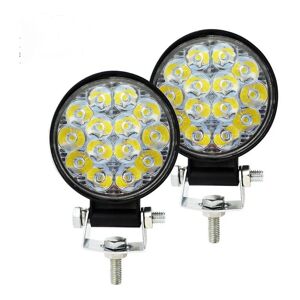 2 Pcs rond phare de travail led , 3.2 pouces mini 42W 12V 24V lampe de travail led, 48W Phares Longue Portee Led Moto,projecteurs lumière feux de travail pour offroad Voiture camions SUV 4x4 tracteur - Publicité