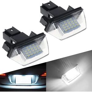 CCYKXA Clairage de plaque d'immatriculation de voiture led 12V 3528SMD 6500K Feu arrière blanc xénon pour Peugeot 206 207 306 307 308 5008 Citroën C3 C4 C5 - Publicité