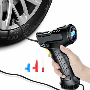 Gonfleur de pneu de voiture compresseur d'air portable câble allume - cigare plug, 7.4V puissance 120W pompe à air de voiture avec affichage numérique, lumière LED, pour voiture - Publicité
