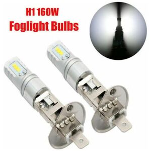 Kit 2x 160W H1 LED Anti Brouillard Feux Lampe DRL Blanc Ampoules 1600LM 6500K - Publicité