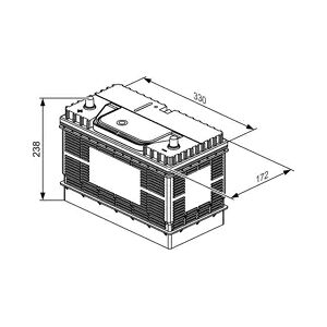 Batterie de décharge lente Loisirs/Camping-Cars TAB Motion B 150 P 12V  190/180/150Ah