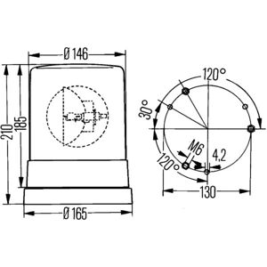 Gyrophare HELLA 2RL 004 958-111